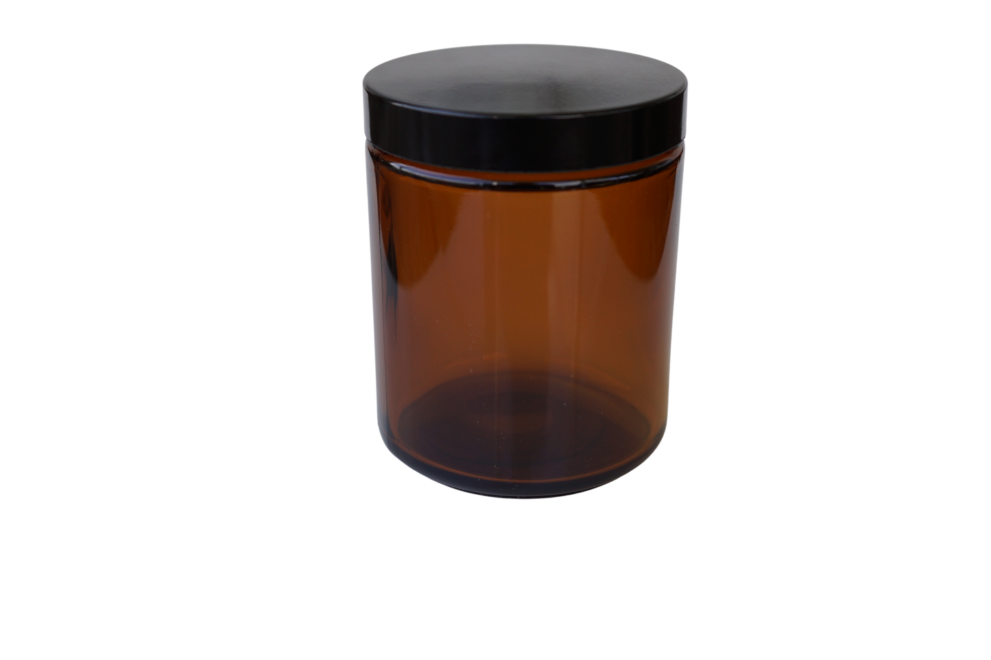 9oz Straight Sided Jar & Lid - Amber
