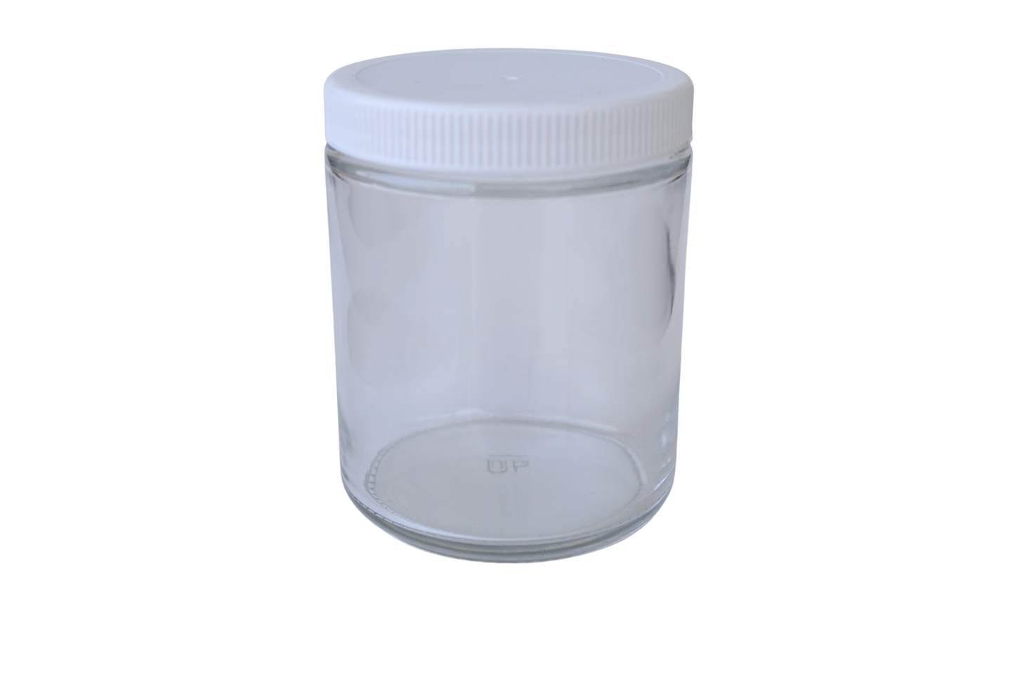 9oz Straight Sided Jar & Lid - White